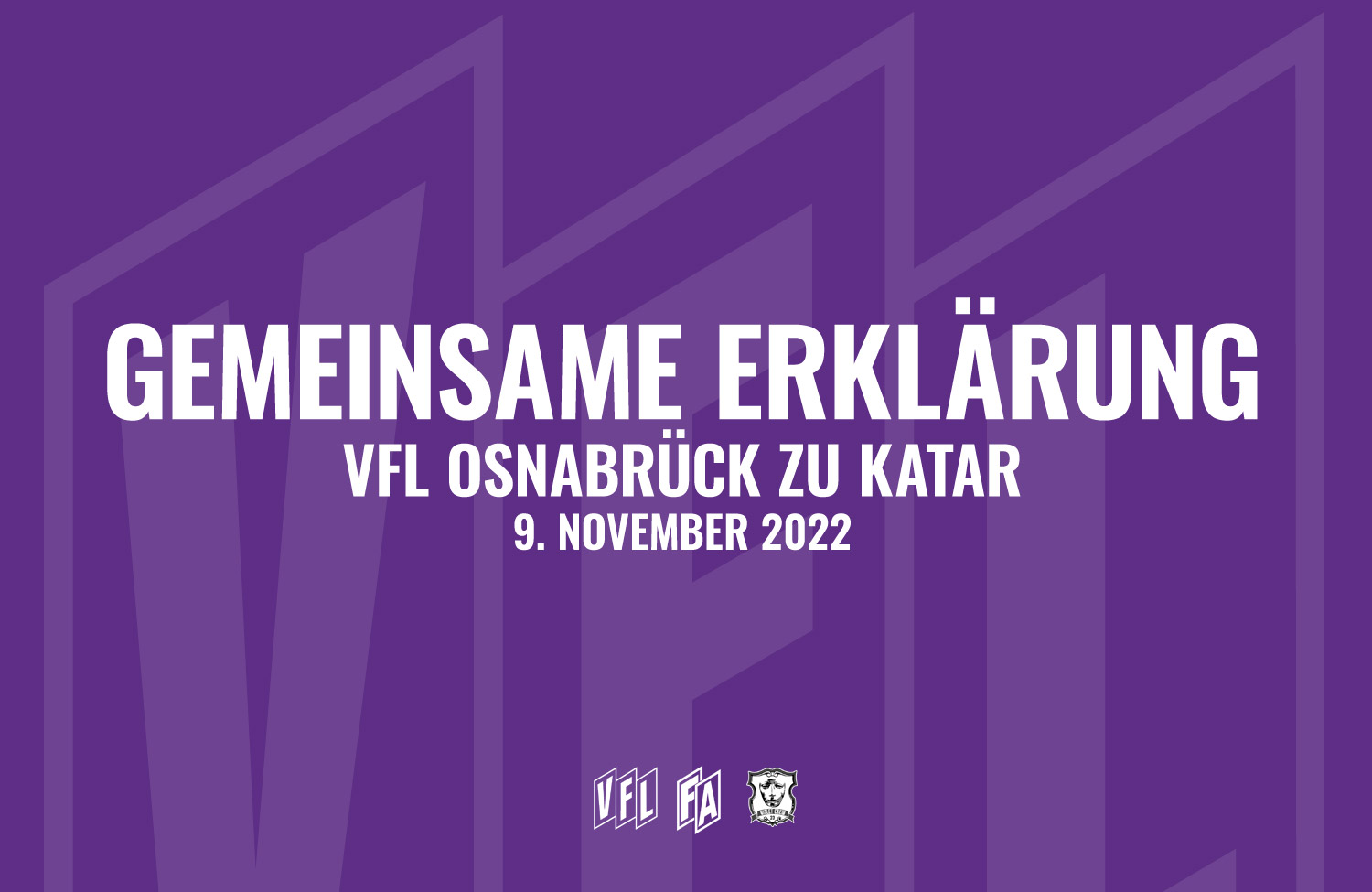VfL Osnabrück zu Katar - Gemeinsame Erklärung