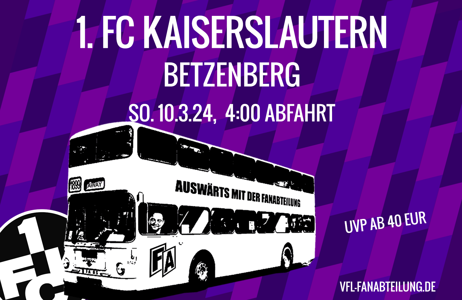 Mit dem FA-Bus in die Pfalz – Auswärts beim 1. FC Kaiserslautern