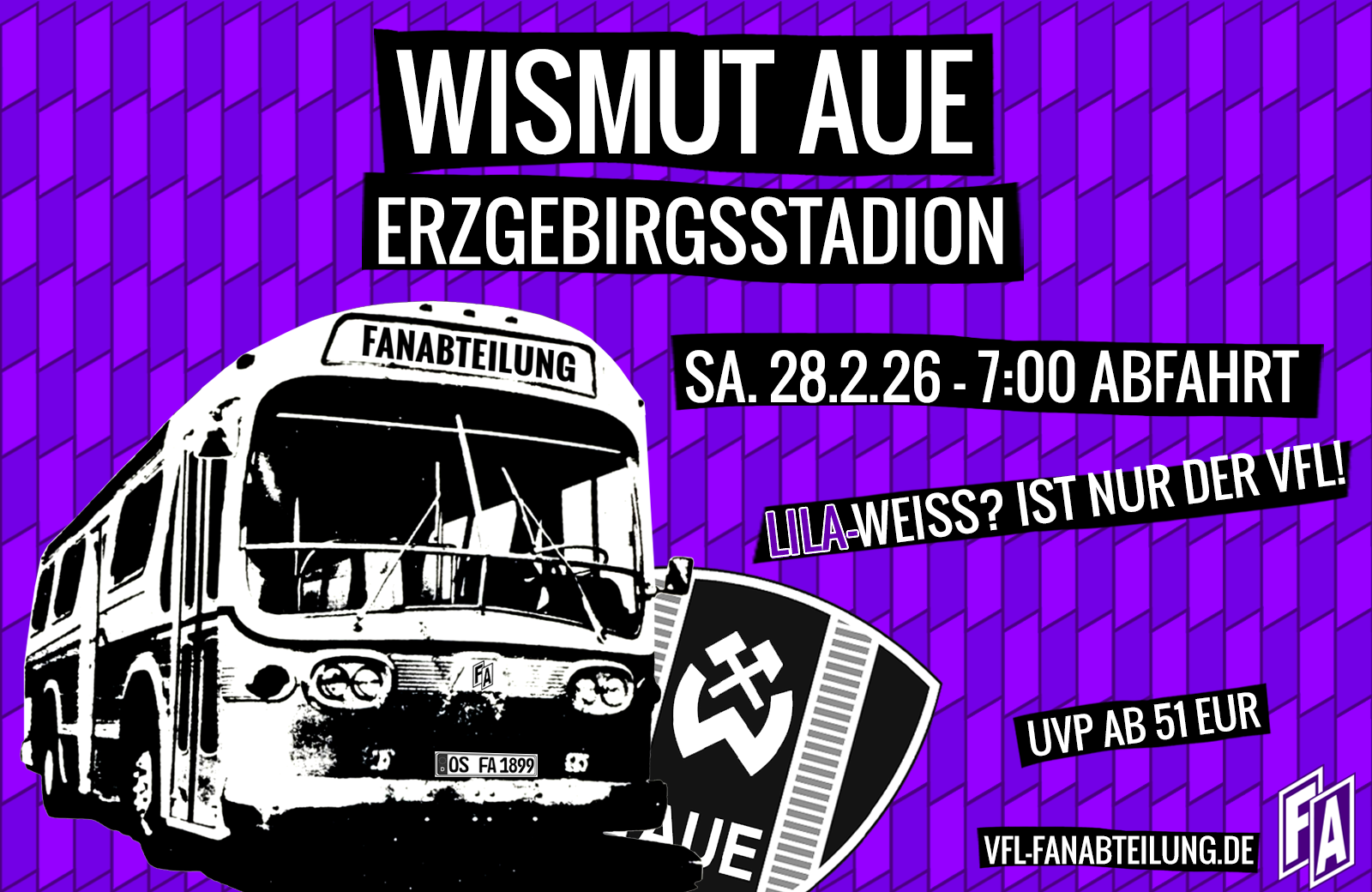 Mit der Fanabteilung nach Aue